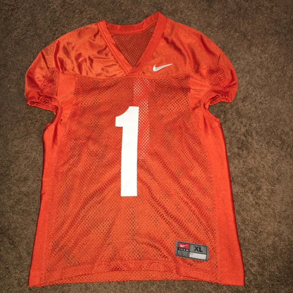 Random Nike practice football jersey orange used XL